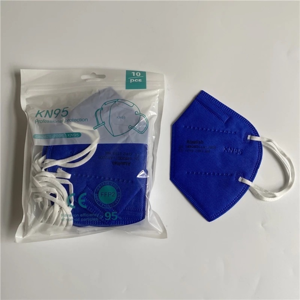 20 KN95 Certified Face Masks Navy Blue 5 layers Sealed Package